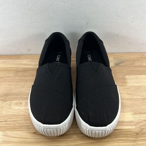 Toms Alpargata Indio Slip-On Sneakers - Black Canvas- Various Sizes- NIB - Picture 2 of 7